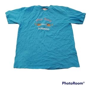 Turquoise travel t-shirt, XL